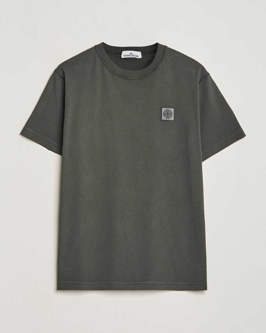 Homme | T-shirts | Stone Island | Organic Cotton Fissato Effect T-Shirt Charcoal