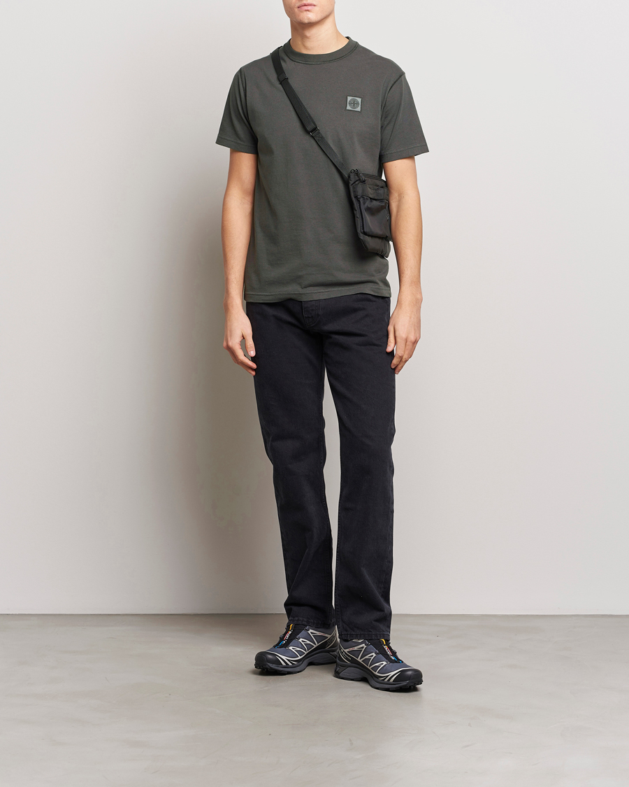 Homme | T-shirts | Stone Island | Organic Cotton Fissato Effect T-Shirt Charcoal