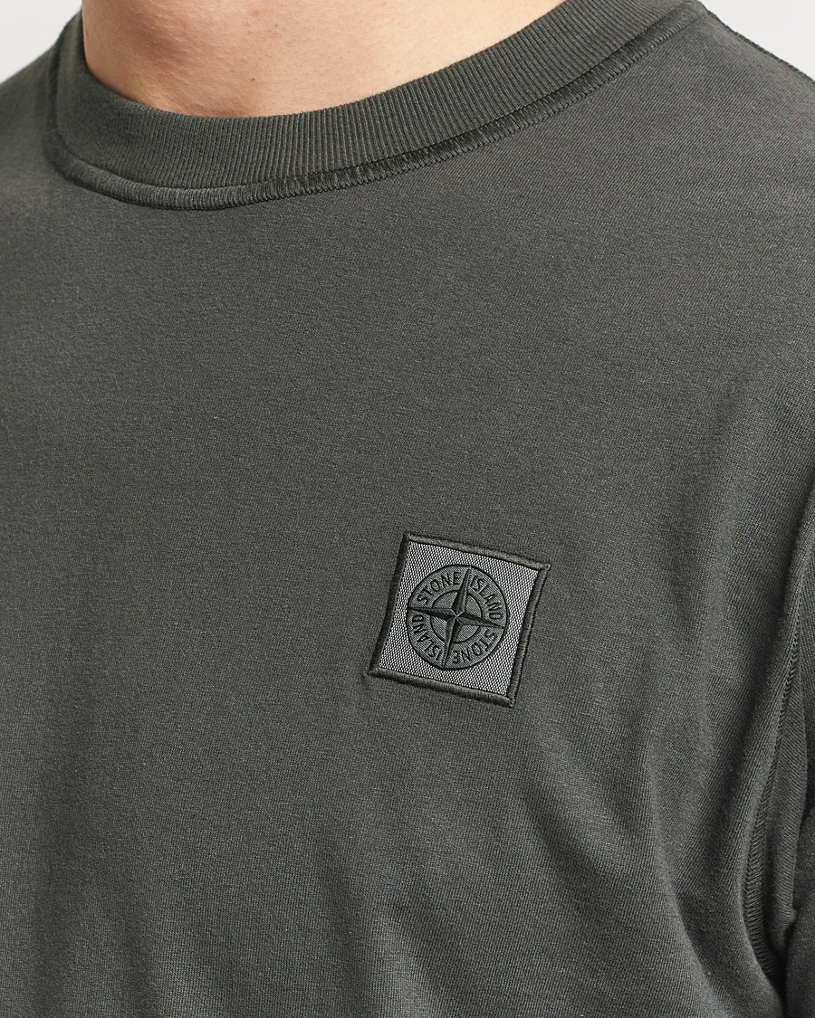 Homme | T-shirts | Stone Island | Organic Cotton Fissato Effect T-Shirt Charcoal