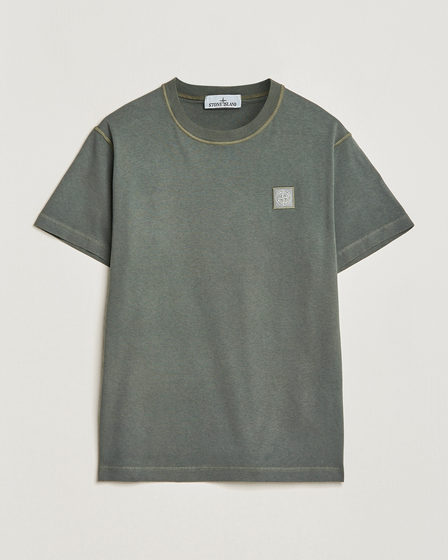 Homme | T-shirts | Stone Island | Organic Cotton Fissato Effect T-Shirt Musk