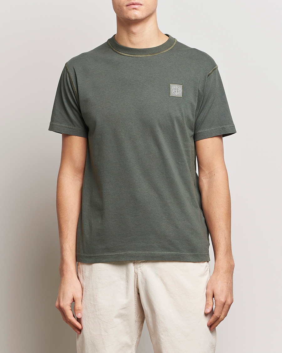Homme | T-shirts | Stone Island | Organic Cotton Fissato Effect T-Shirt Musk