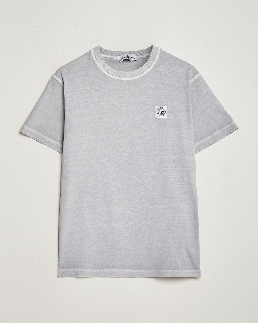 Homme | T-shirts | Stone Island | Organic Cotton Fissato Effect T-Shirt Dust