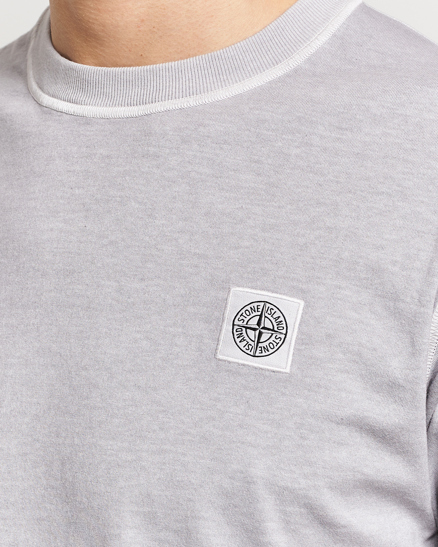 Homme | T-shirts | Stone Island | Organic Cotton Fissato Effect T-Shirt Dust