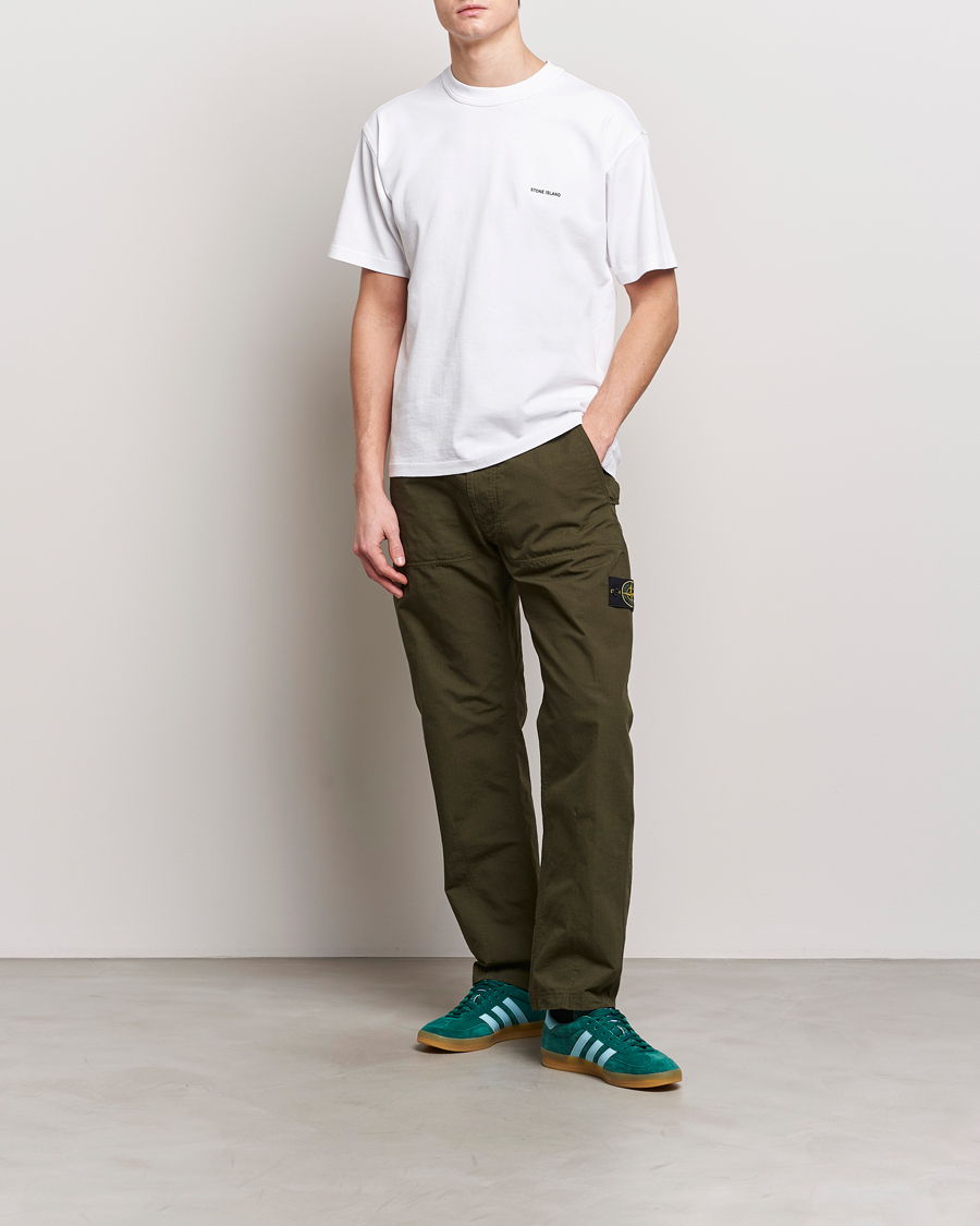 Homme | T-shirts | Stone Island | Cotton Jersey Small Logo T-Shirt White