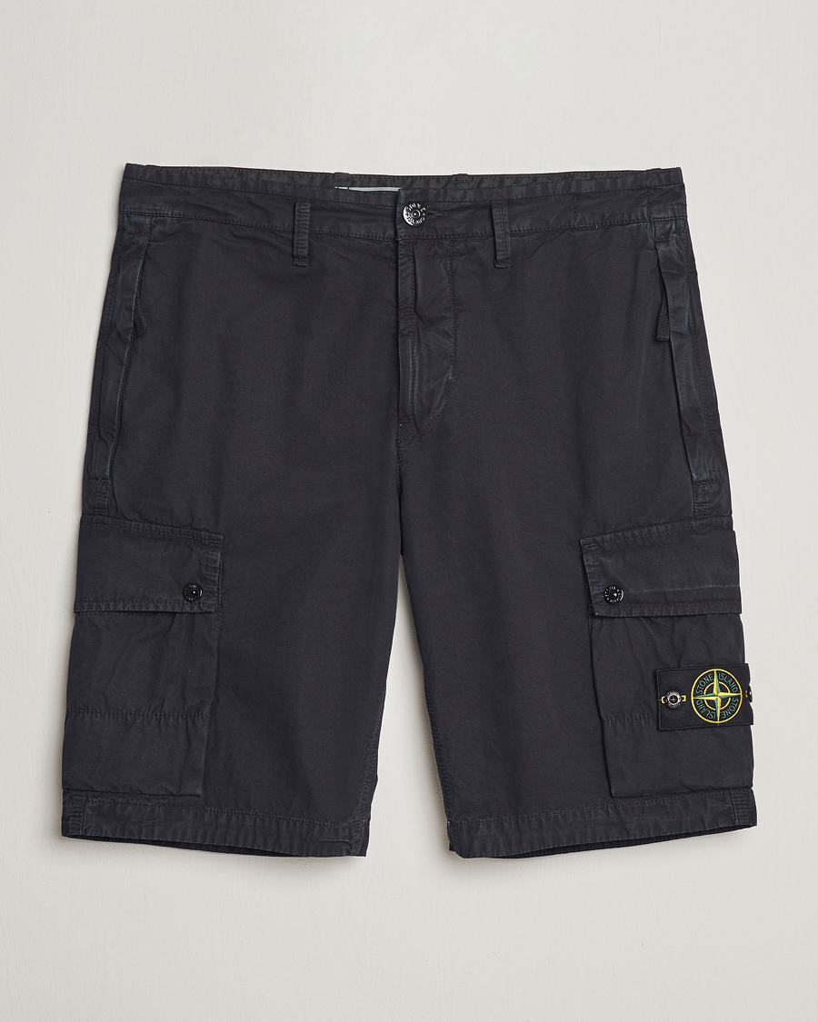 Homme | Shorts | Stone Island | Brushed Cotton Canvas Cargo Shorts Navy Blue