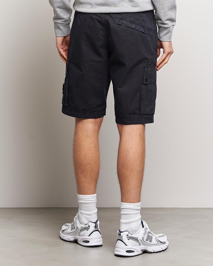 Homme | Shorts | Stone Island | Brushed Cotton Canvas Cargo Shorts Navy Blue