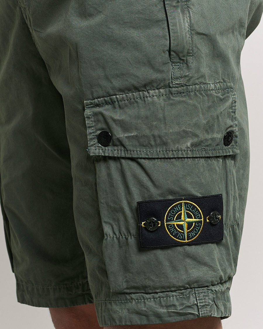 Homme | Shorts | Stone Island | Brushed Cotton Canvas Cargo Shorts Musk