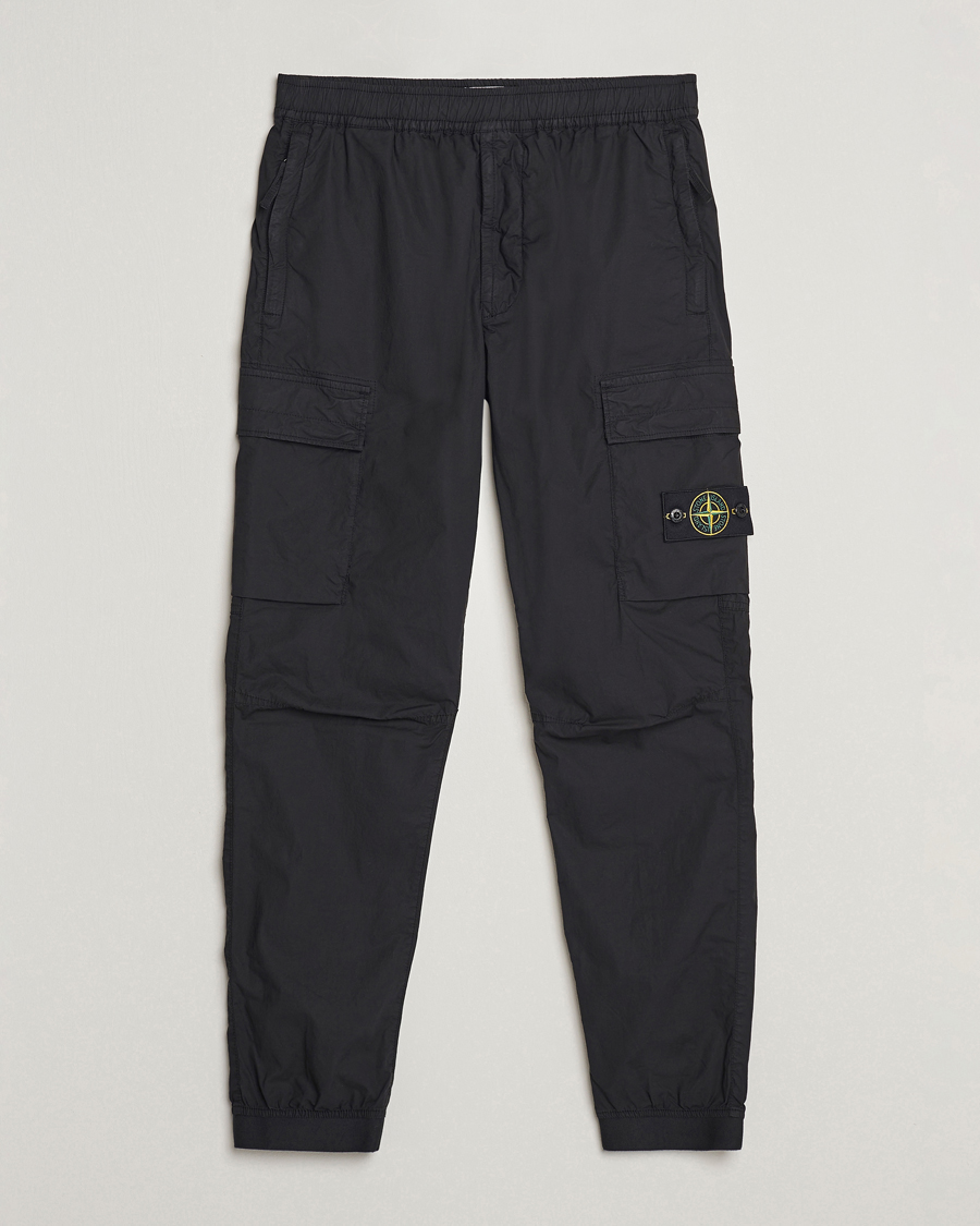 Heren | Broeken | Stone Island | Garment Dyed Drawsting Cargo Pants Black