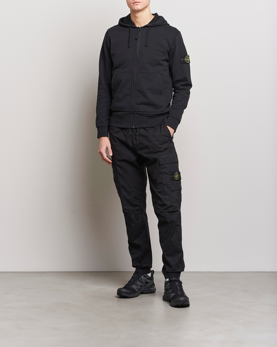 Heren | Broeken | Stone Island | Garment Dyed Drawsting Cargo Pants Black
