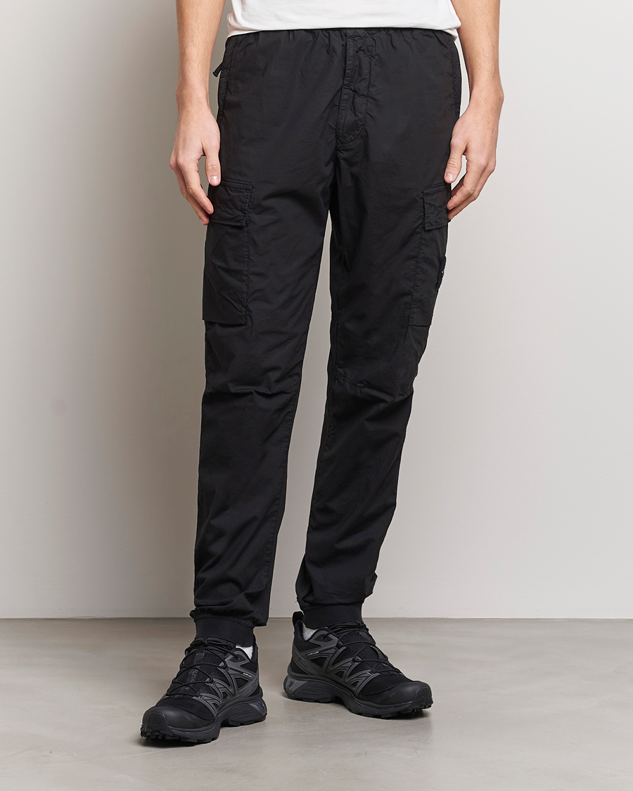 Heren | Broeken | Stone Island | Garment Dyed Drawsting Cargo Pants Black