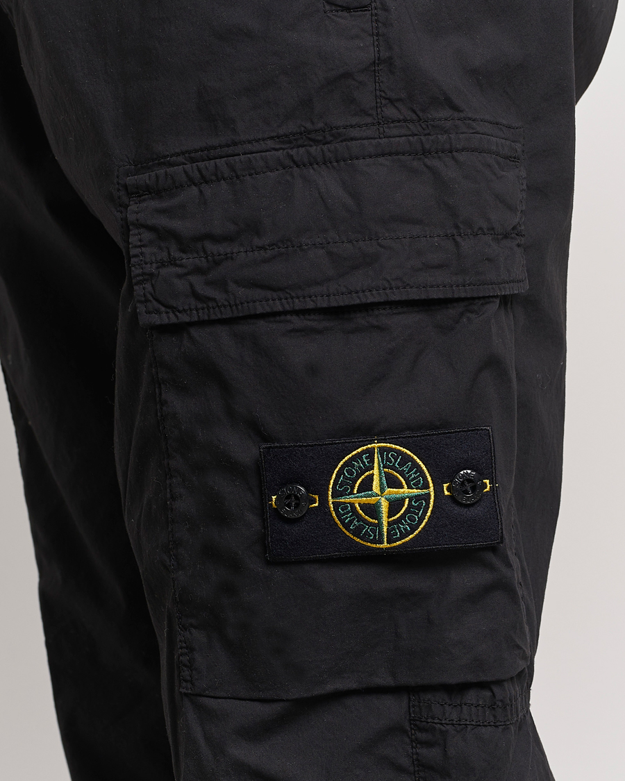 Heren | Broeken | Stone Island | Garment Dyed Drawsting Cargo Pants Black