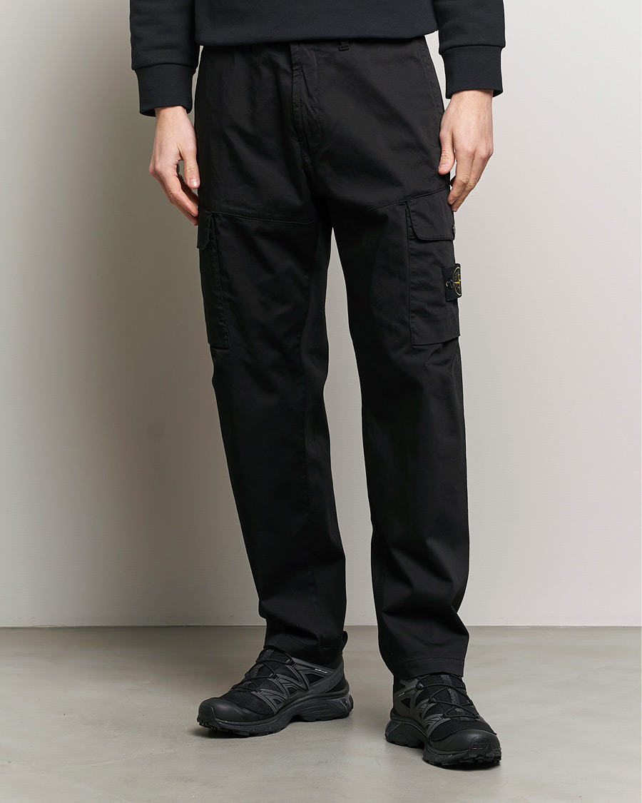 Heren | Broeken | Stone Island | Stretch Satin Cargo Pants Black