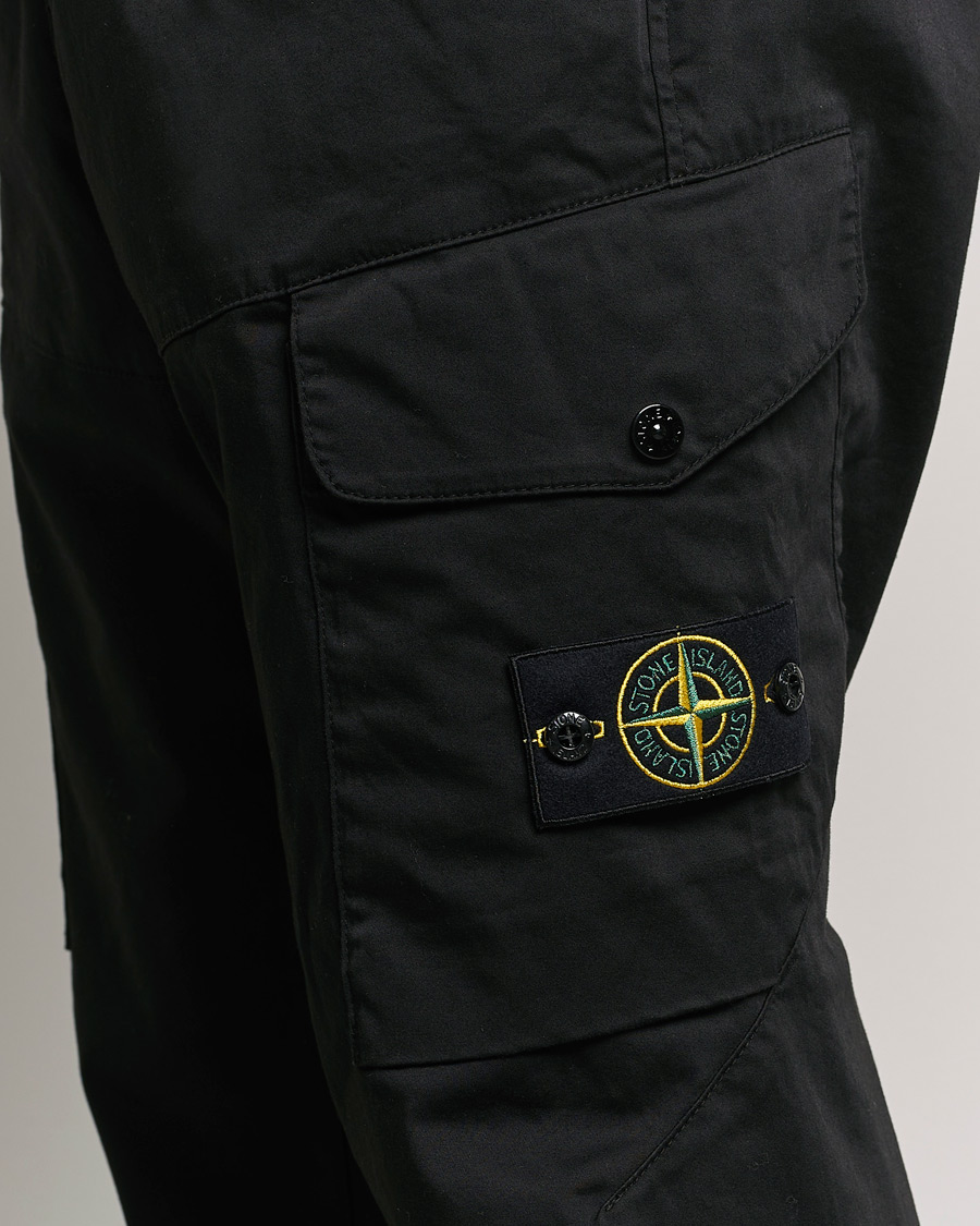 Heren | Broeken | Stone Island | Stretch Satin Cargo Pants Black
