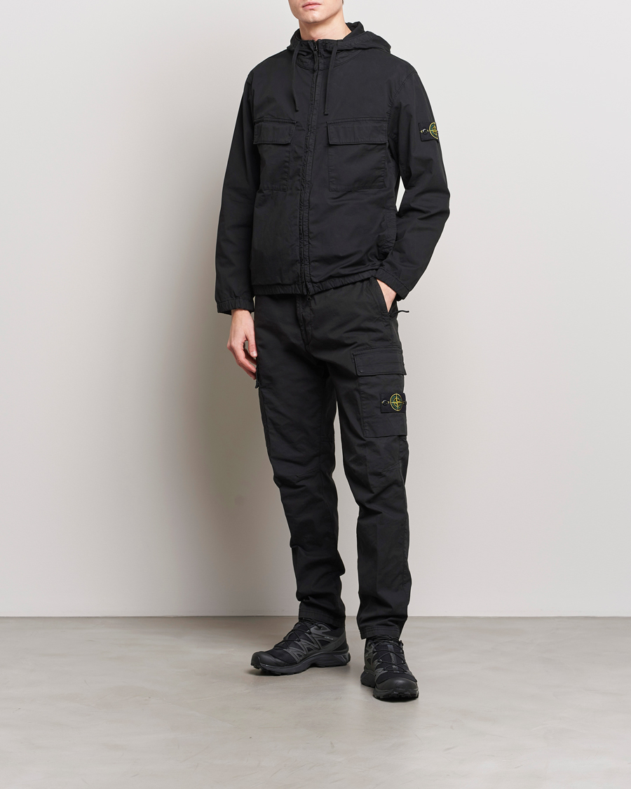 Homme | Pantalons | Stone Island | Tapered Supima Cotton Cargo Pants Black
