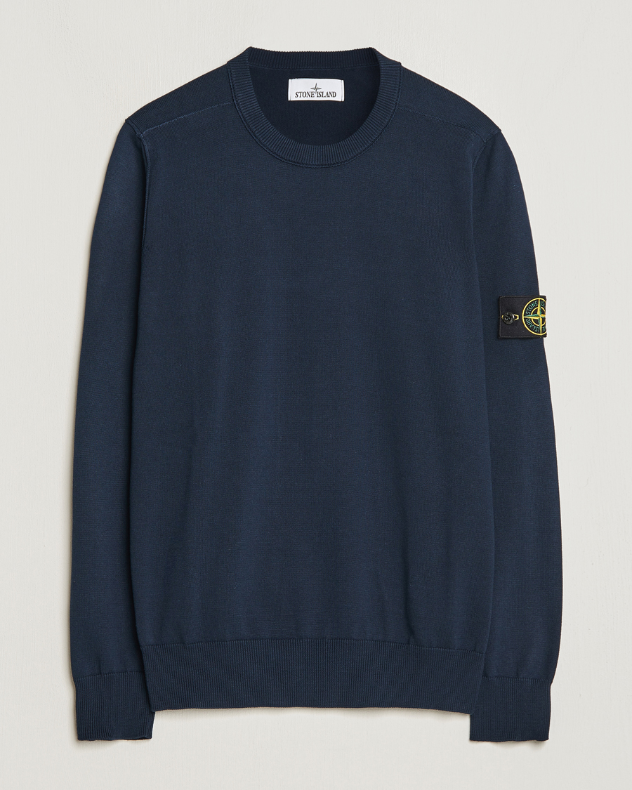 Homme | Pulls Et Tricots | Stone Island | Soft Organic Cotton Crew Neck Navy Blue