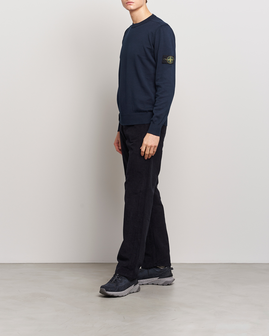 Homme | Pulls Et Tricots | Stone Island | Soft Organic Cotton Crew Neck Navy Blue