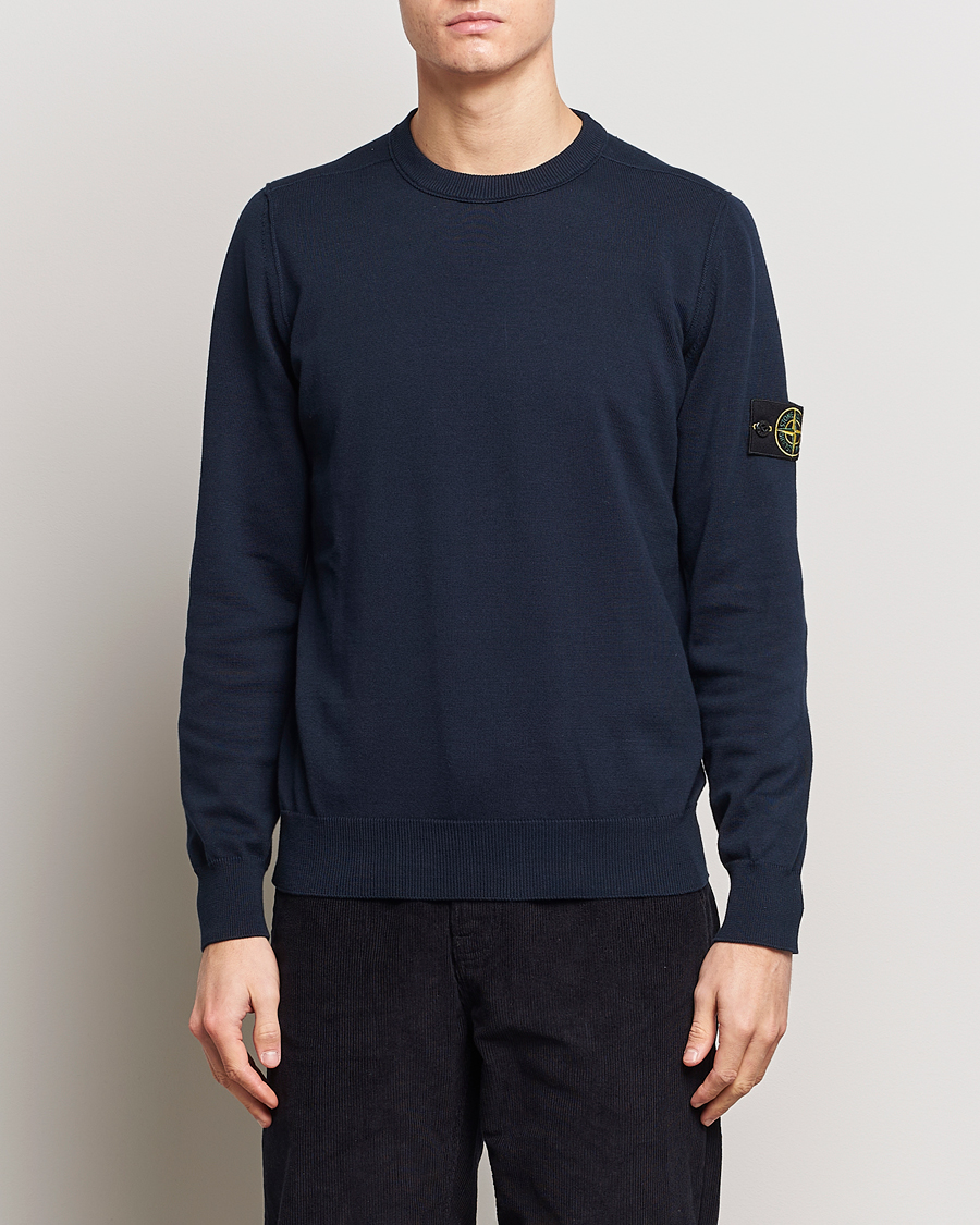 Homme | Pulls Et Tricots | Stone Island | Soft Organic Cotton Crew Neck Navy Blue