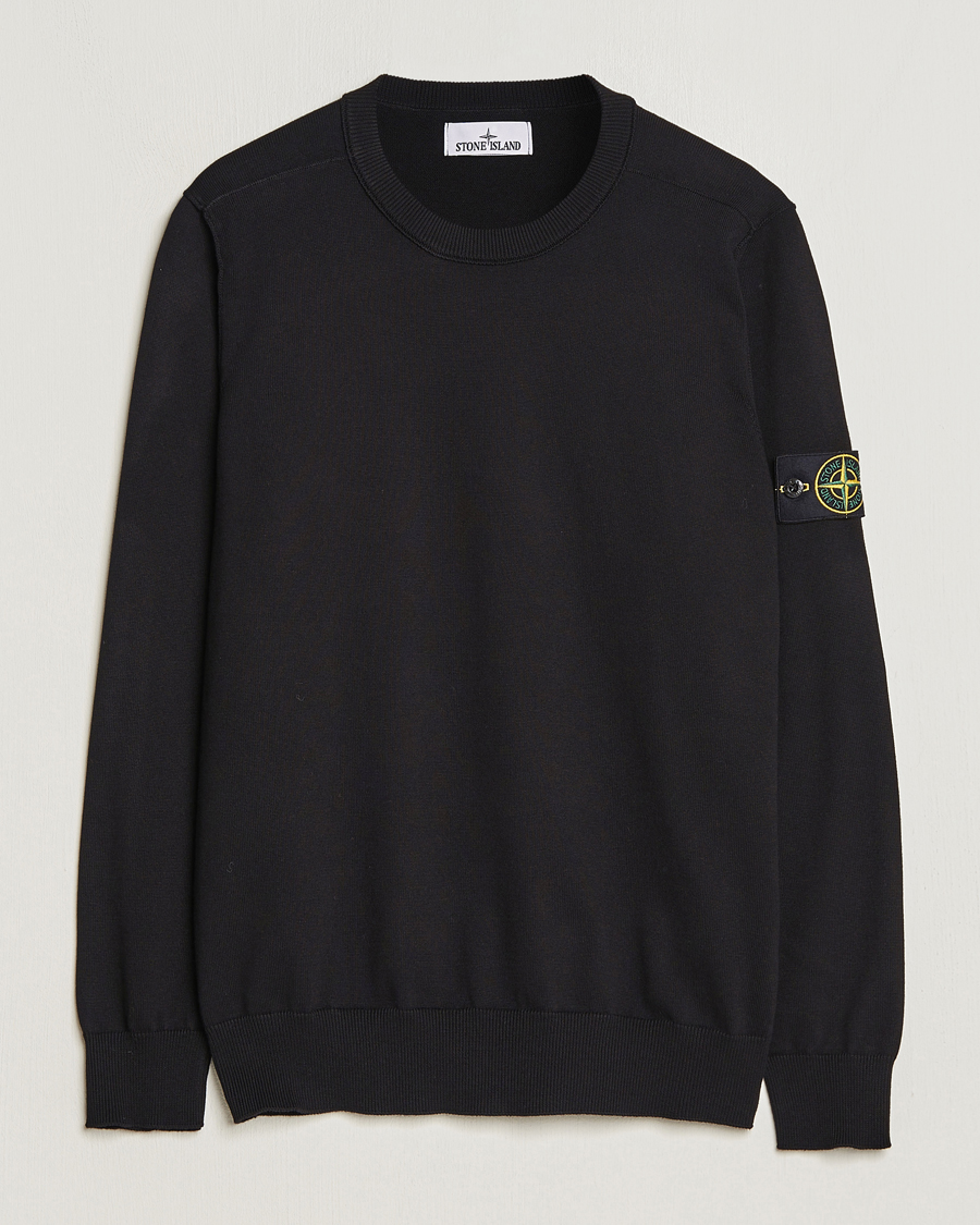 Homme | Pulls Et Tricots | Stone Island | Soft Organic Cotton Crew Neck Black