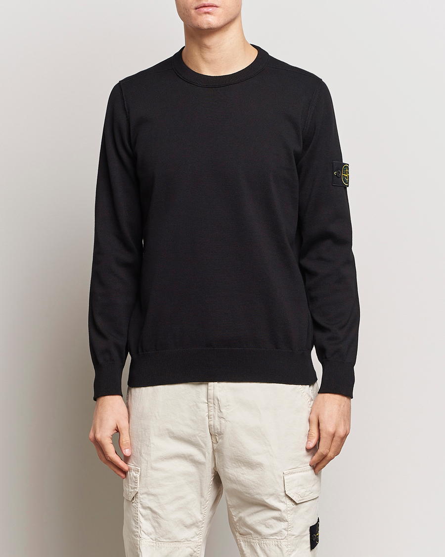 Homme | Pulls Et Tricots | Stone Island | Soft Organic Cotton Crew Neck Black