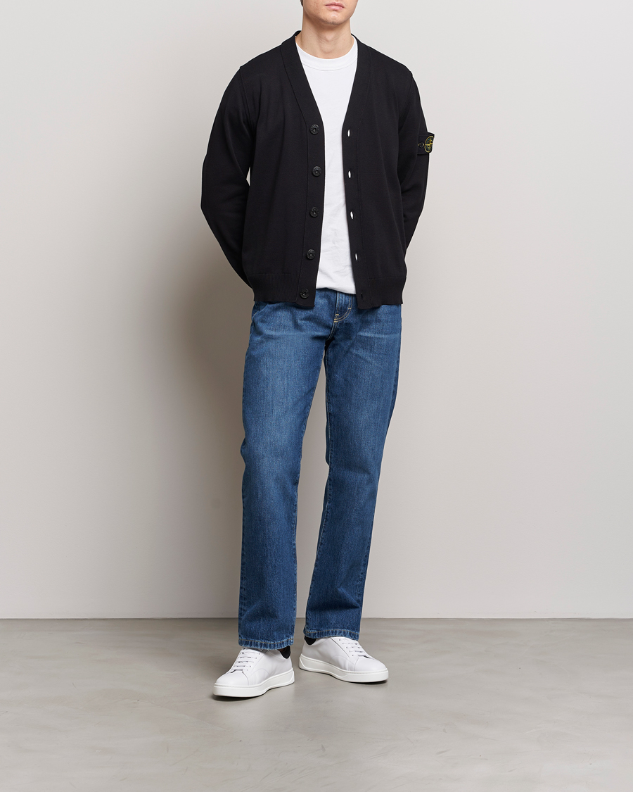 Homme | Pulls Et Tricots | Stone Island | Soft Organic Cotton Cardigan Black