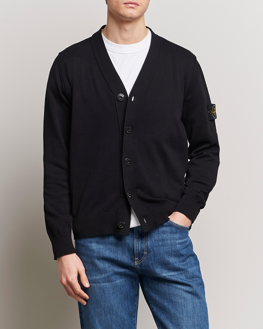 Homme | Pulls Et Tricots | Stone Island | Soft Organic Cotton Cardigan Black