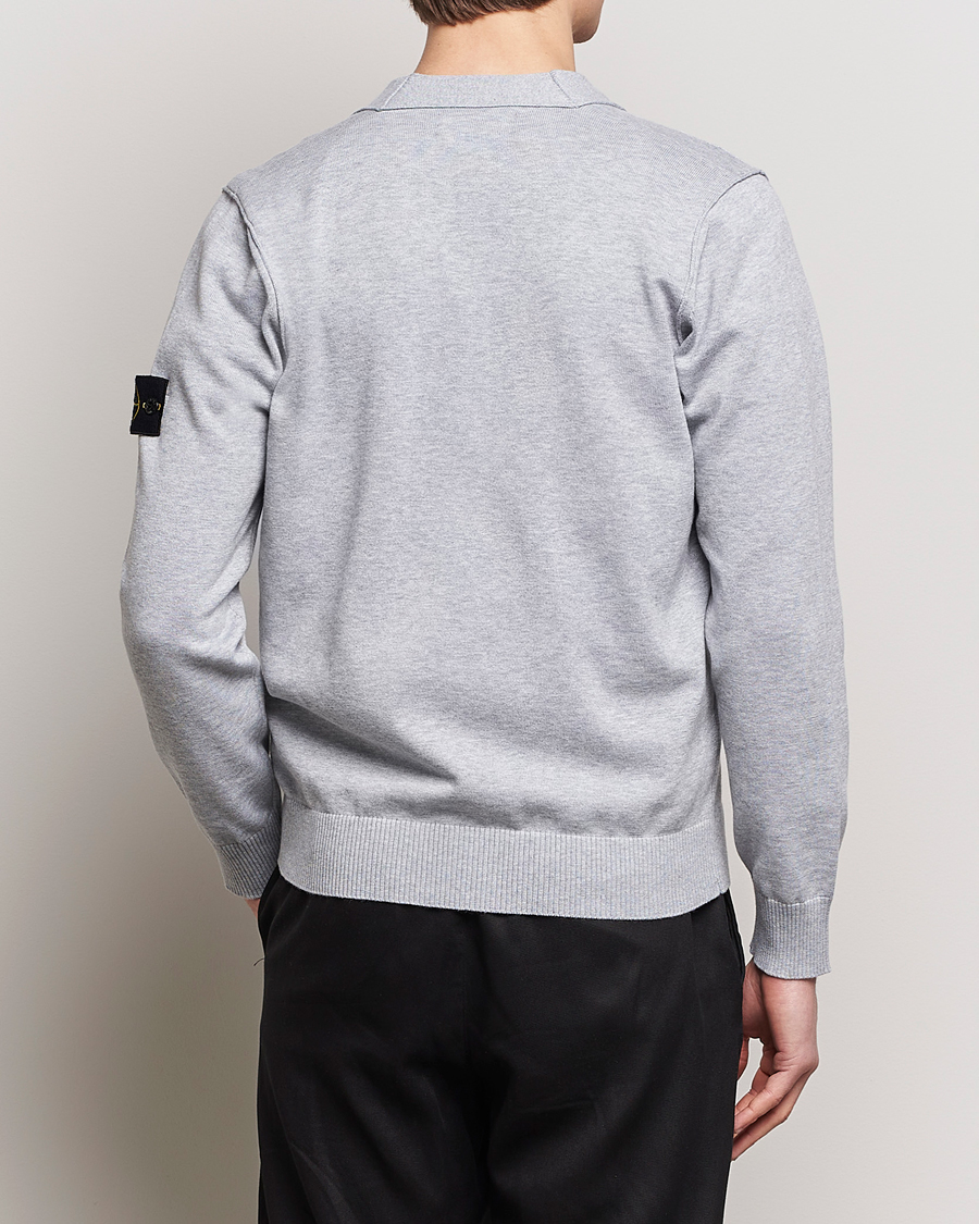 Heren | Truien | Stone Island | Soft Organic Cotton Cardigan Dark Grey Melange