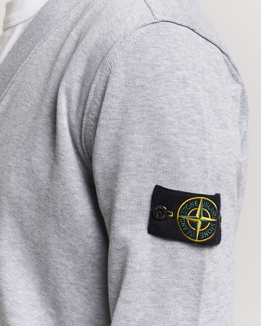 Heren | Truien | Stone Island | Soft Organic Cotton Cardigan Dark Grey Melange