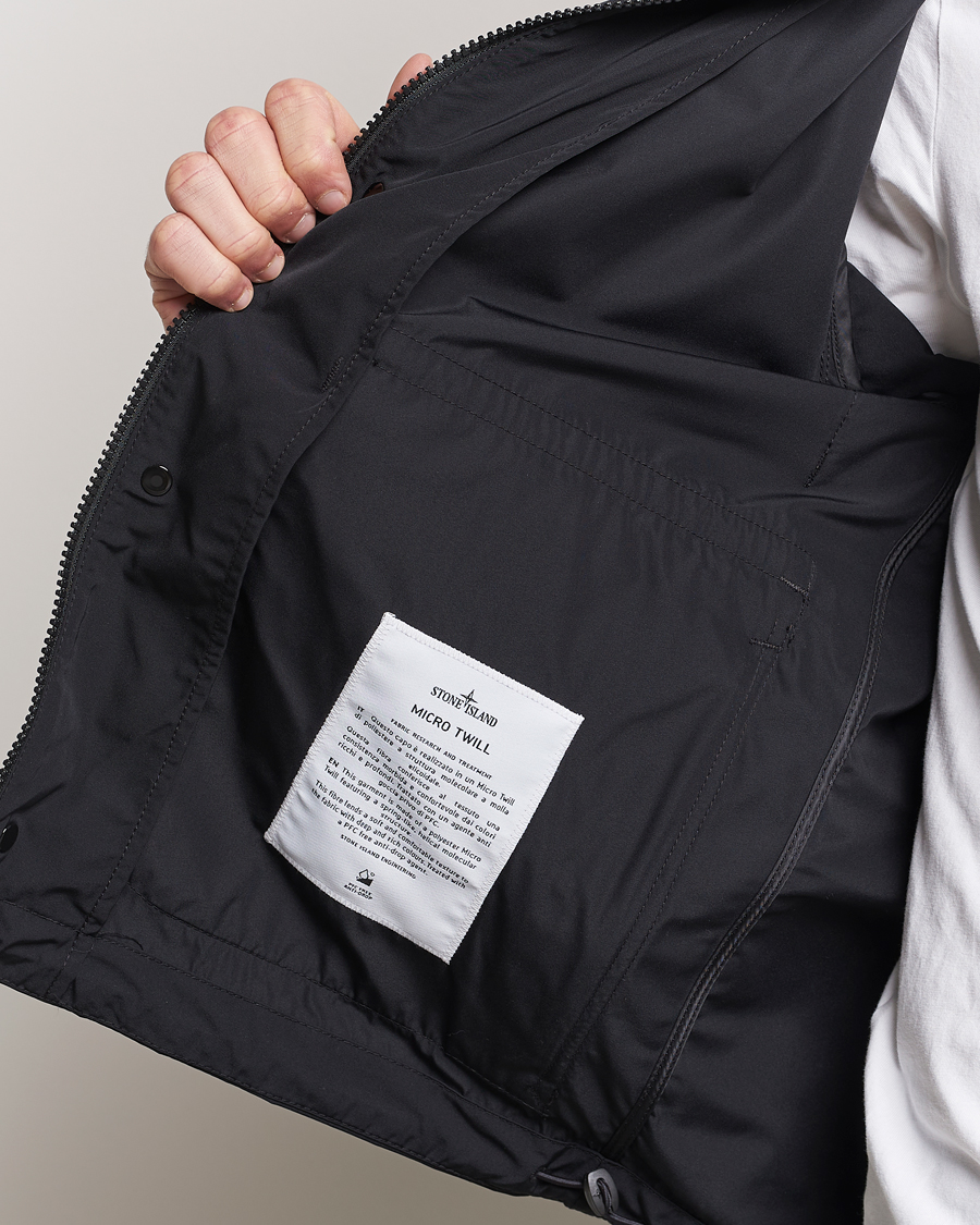 Heren | Jassen | Stone Island | Micro Twill Hooded Jacket Black