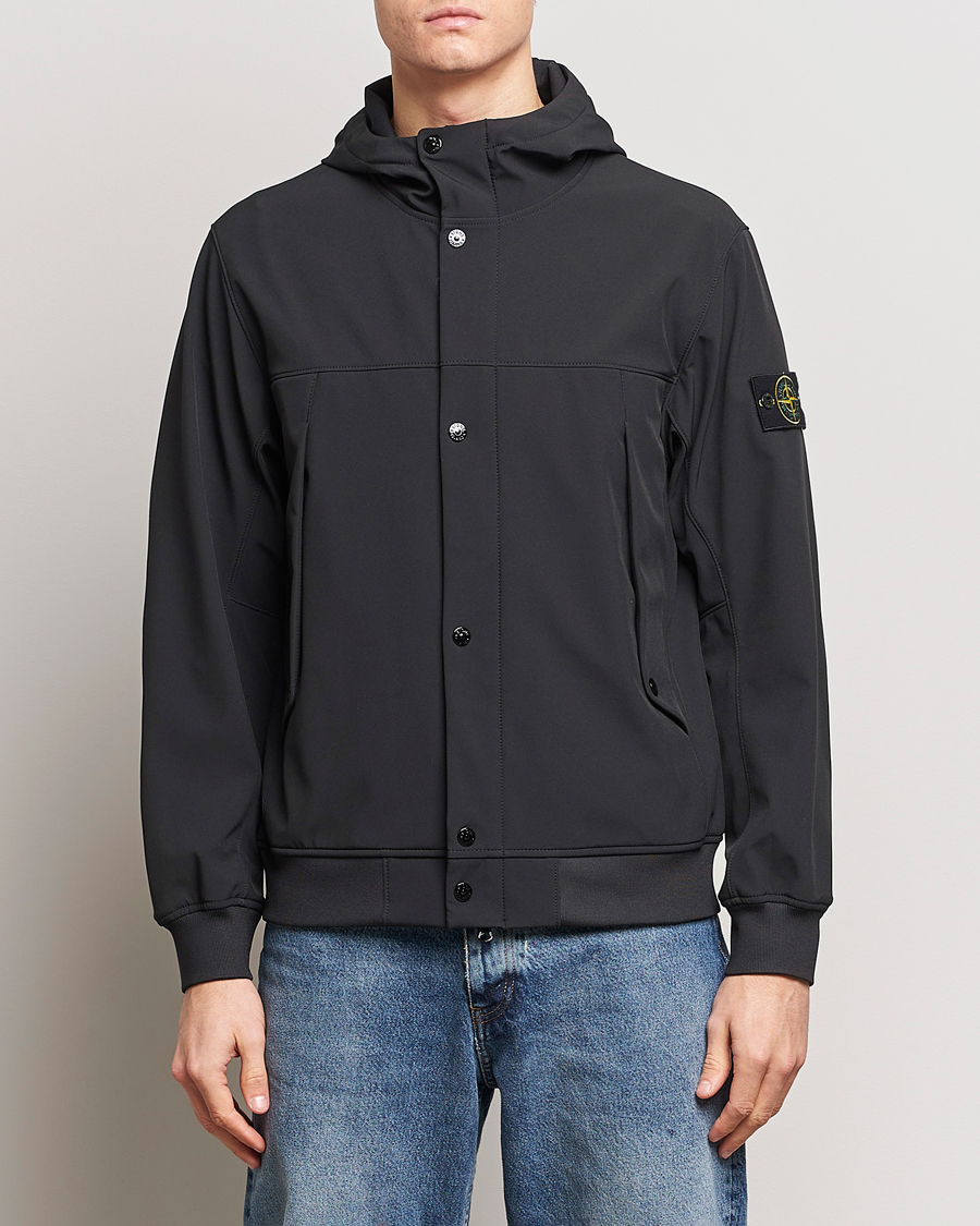 Homme | Manteaux Et Vestes | Stone Island | Light Soft Shell Jacket Black