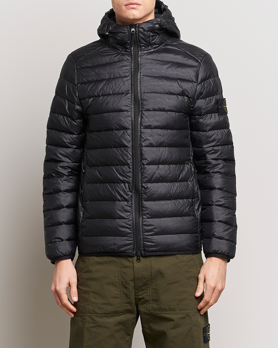 Homme | Manteaux Et Vestes | Stone Island | R-Nylon Hooded Down Jacket Black