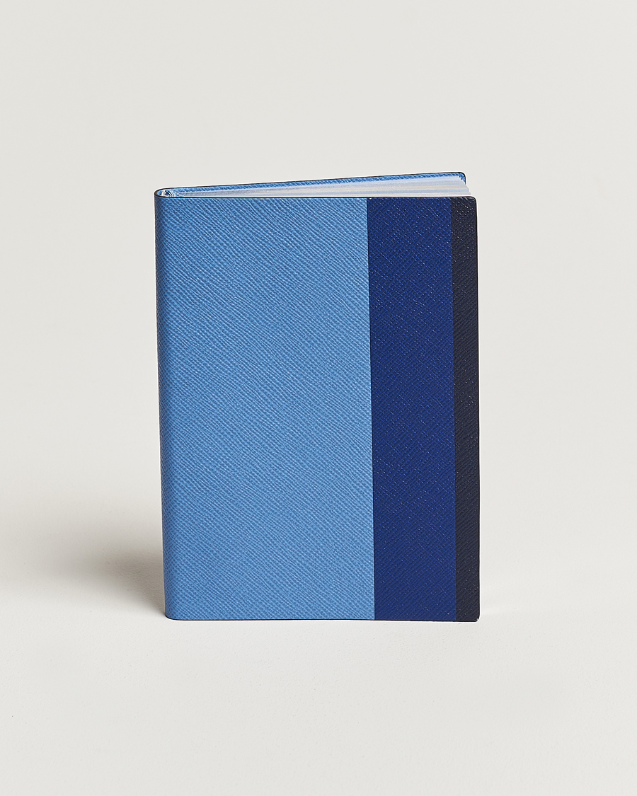 Heren | Smythson Soho Notebook Ribbon Stripe Nile Blue | Smythson | Soho Notebook Ribbon Stripe Nile Blue