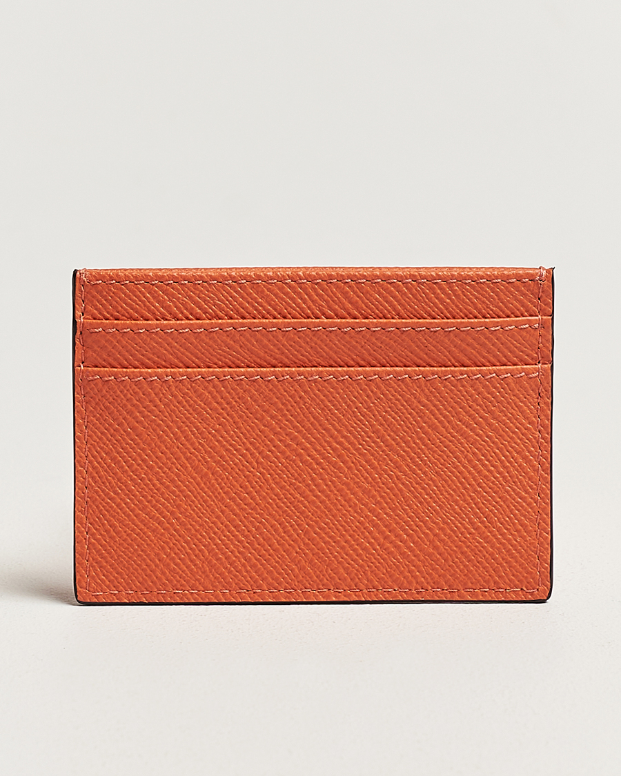 Heren | Smythson Panama Flat Cardholder Orange | Smythson | Panama Flat Cardholder Orange