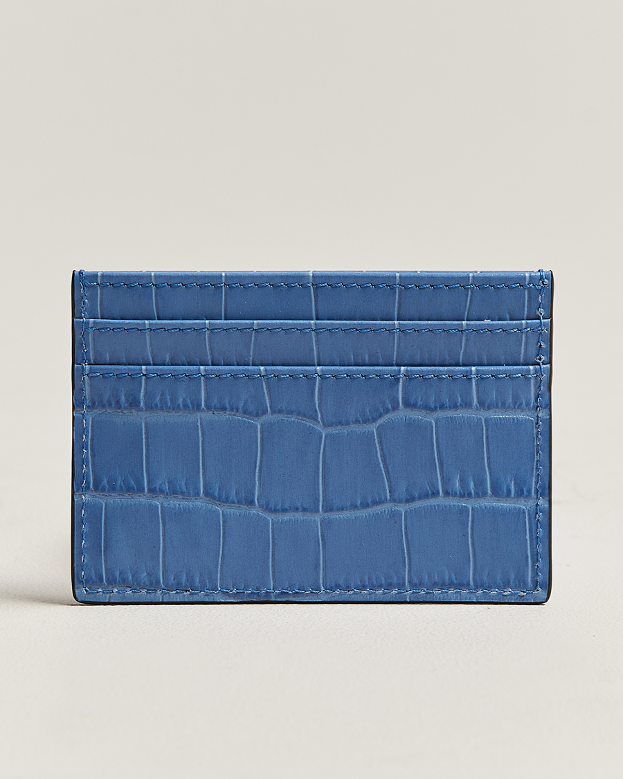 Homme | Smythson Mara Flat Cardholder Nile Blue | Smythson | Mara Flat Cardholder Nile Blue