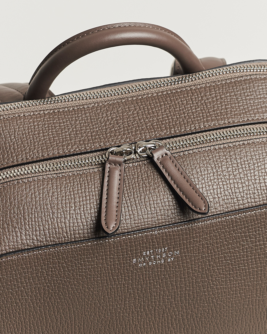 Heren | Tassen | Smythson | Ludlow Zip Around Backpack Dark Taupe
