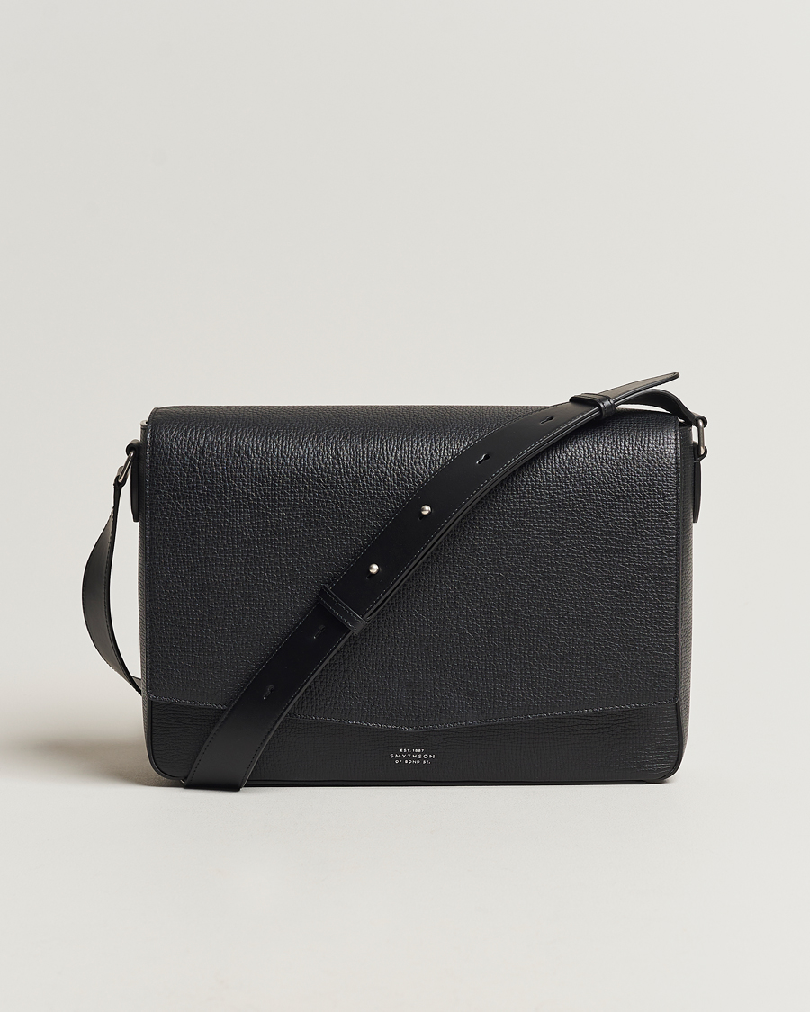 Homme | Smythson Ludlow Messenger Bag Black | Smythson | Ludlow Messenger Bag Black