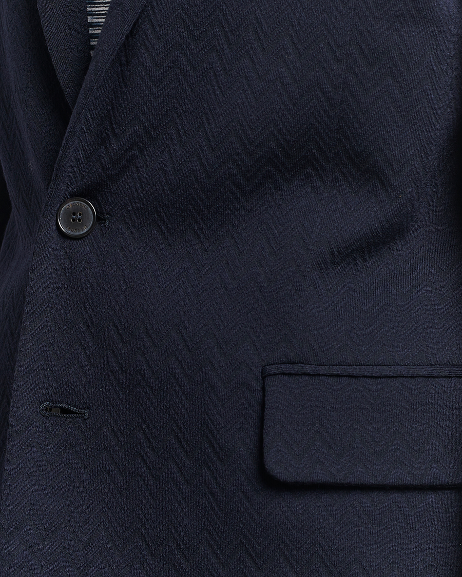 Homme | Blazers | Missoni | Chevron Wool Blazer Navy