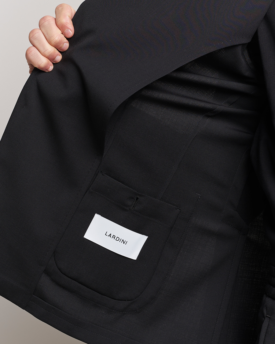 Heren | Pakken | Lardini | Travellers Soft Wool Suit Black