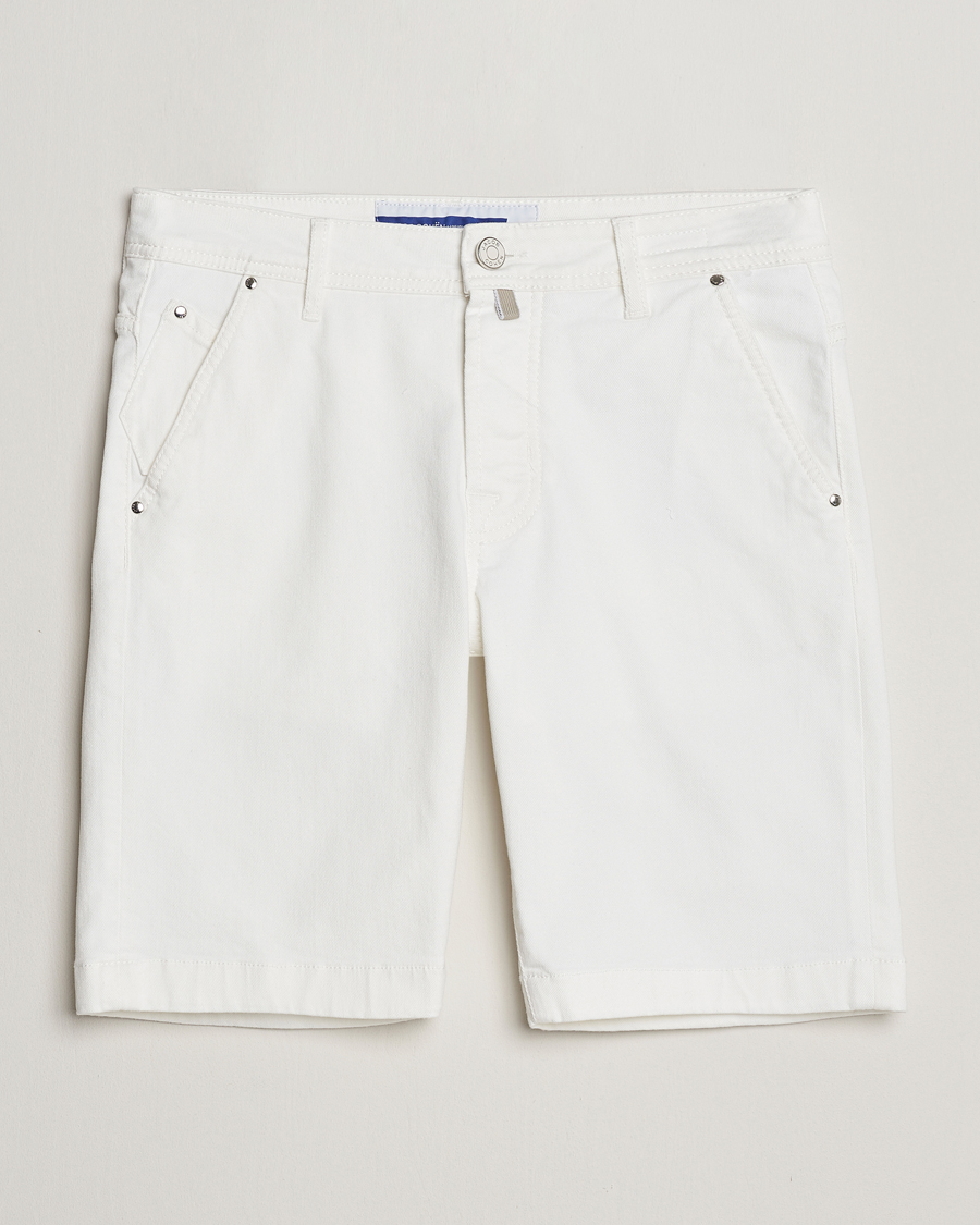 Homme | Shorts | Jacob Cohën | Lou Stretch Denim Shorts White