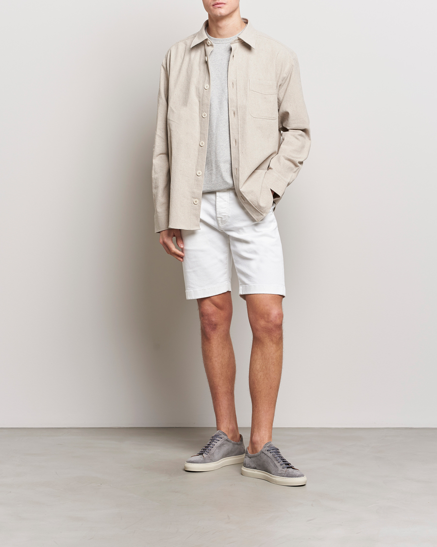 Homme | Shorts | Jacob Cohën | Lou Stretch Denim Shorts White