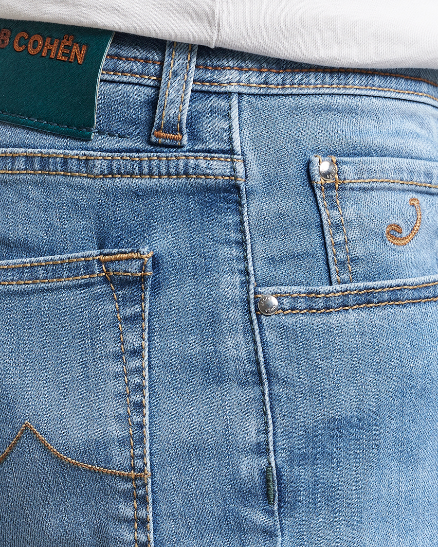 Homme | Jeans | Jacob Cohën | Nick Slim Fit Stretch Jeans Light Blue