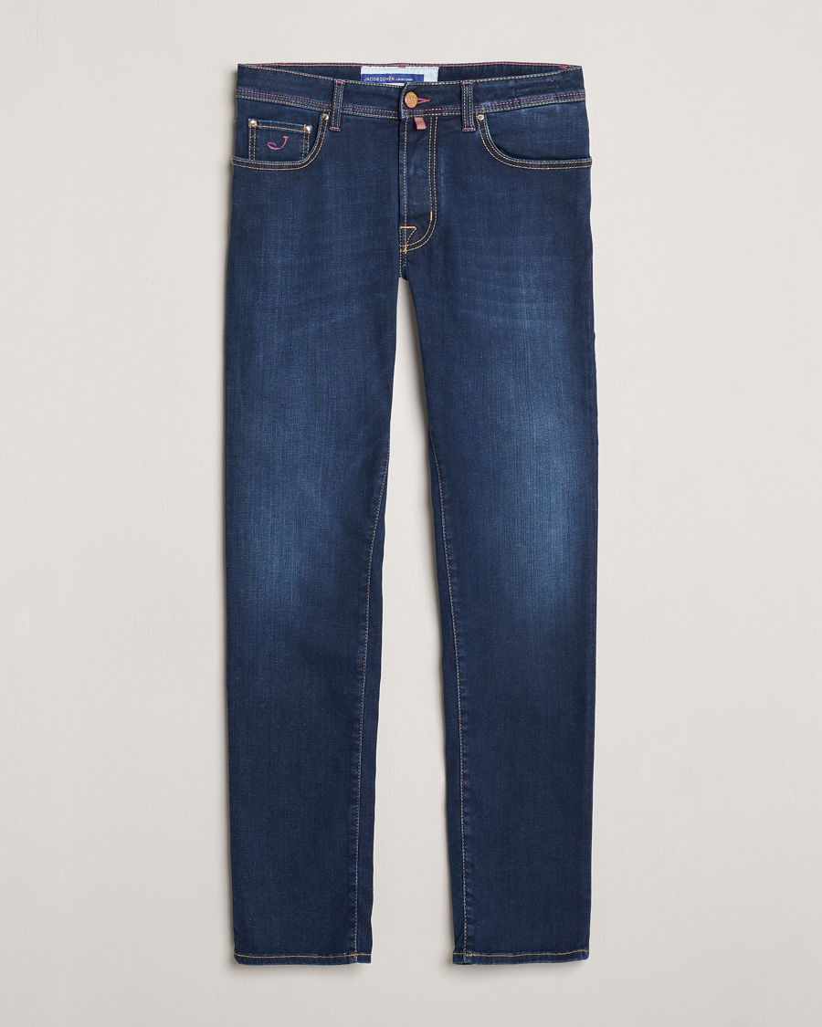 Homme | Jeans | Jacob Cohën | Bard Slim Fit Stretch Jeans Dark Blue