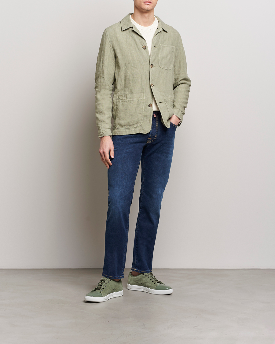 Homme | Jeans | Jacob Cohën | Bard Slim Fit Stretch Jeans Dark Blue