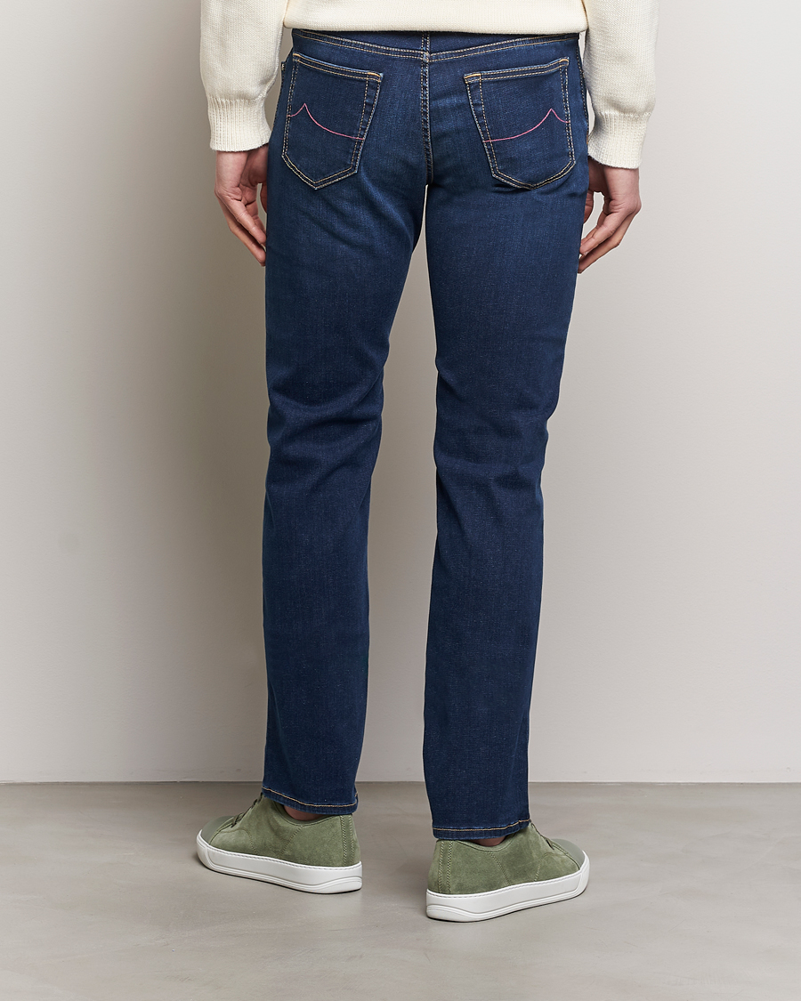 Homme | Jeans | Jacob Cohën | Bard Slim Fit Stretch Jeans Dark Blue