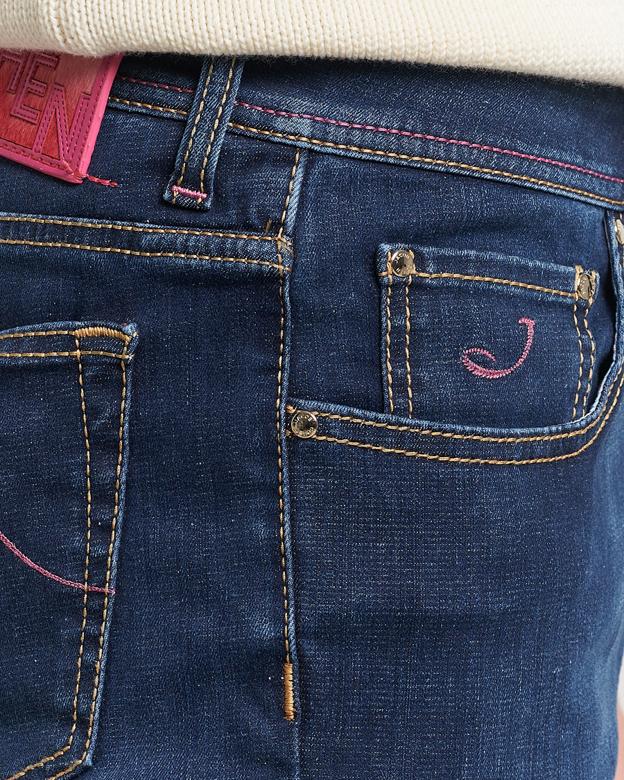 Homme | Jeans | Jacob Cohën | Bard Slim Fit Stretch Jeans Dark Blue