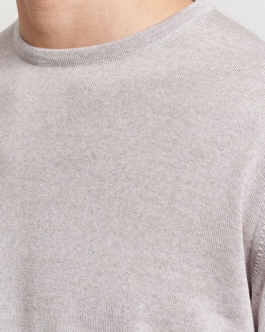 Homme | Pulls Et Tricots | Stenströms | Merino Contrast Crew Neck Beige