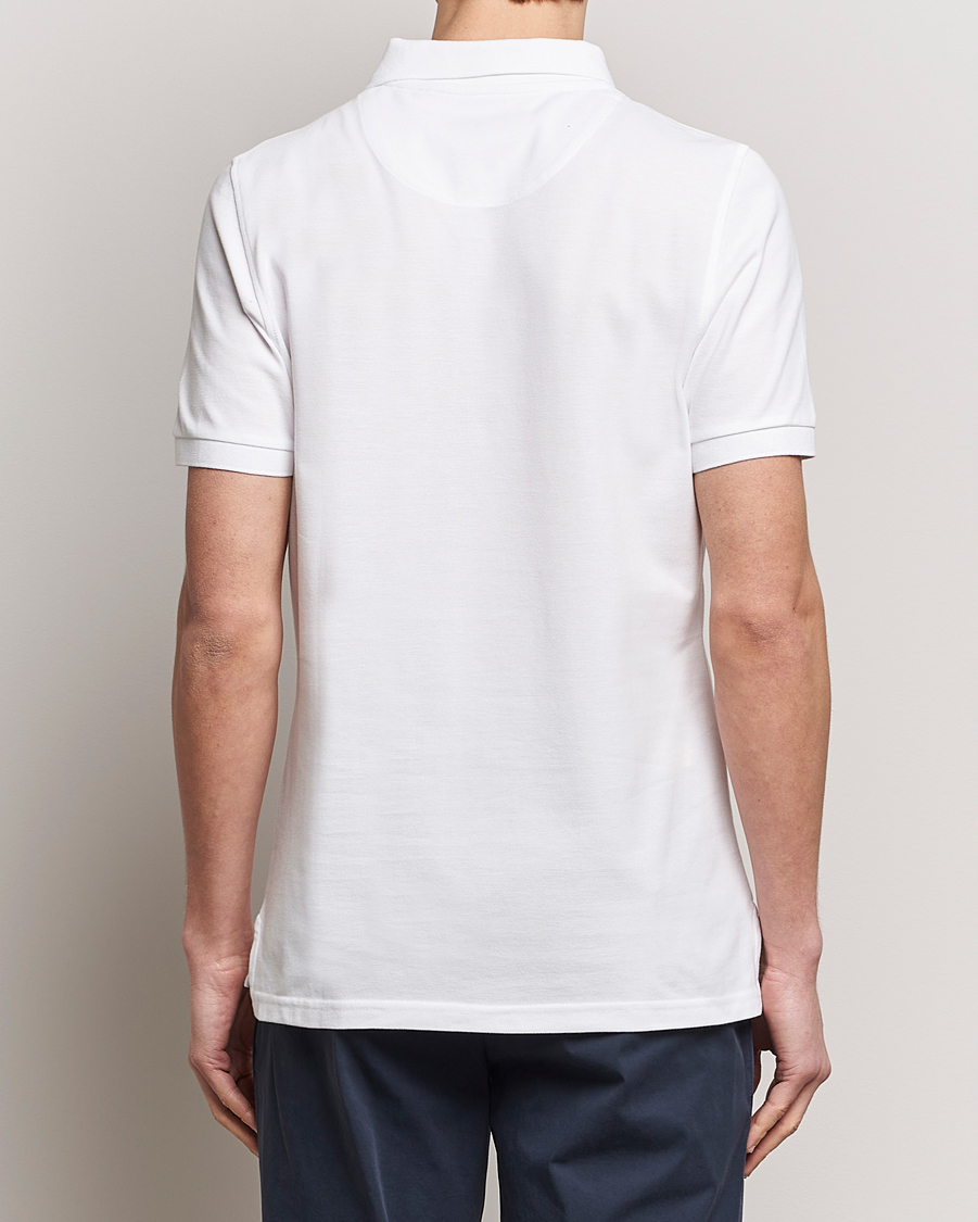 Homme | Polos | Stenströms | Organic Cotton Piquet Polo Shirt White