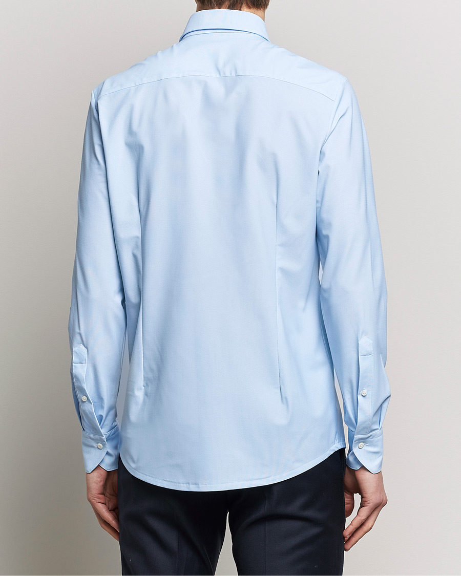 Homme | Chemises | Stenströms | Slimline Micro Check Cut Away 4-Way Stretch Shirt Blue
