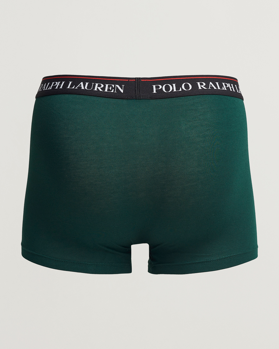 Homme | Sous-Vêtements Et Chaussettes | Polo Ralph Lauren | 3-Pack Cotton Stretch Trunk Red/Black PP/Hunter Green