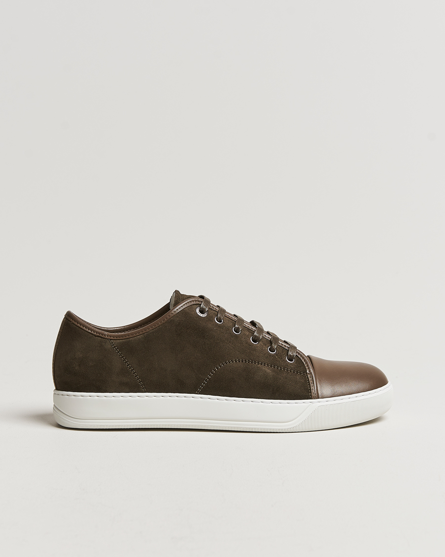 Homme | Lanvin Nappa Cap Toe Sneaker Khaki | Lanvin | Nappa Cap Toe Sneaker Khaki
