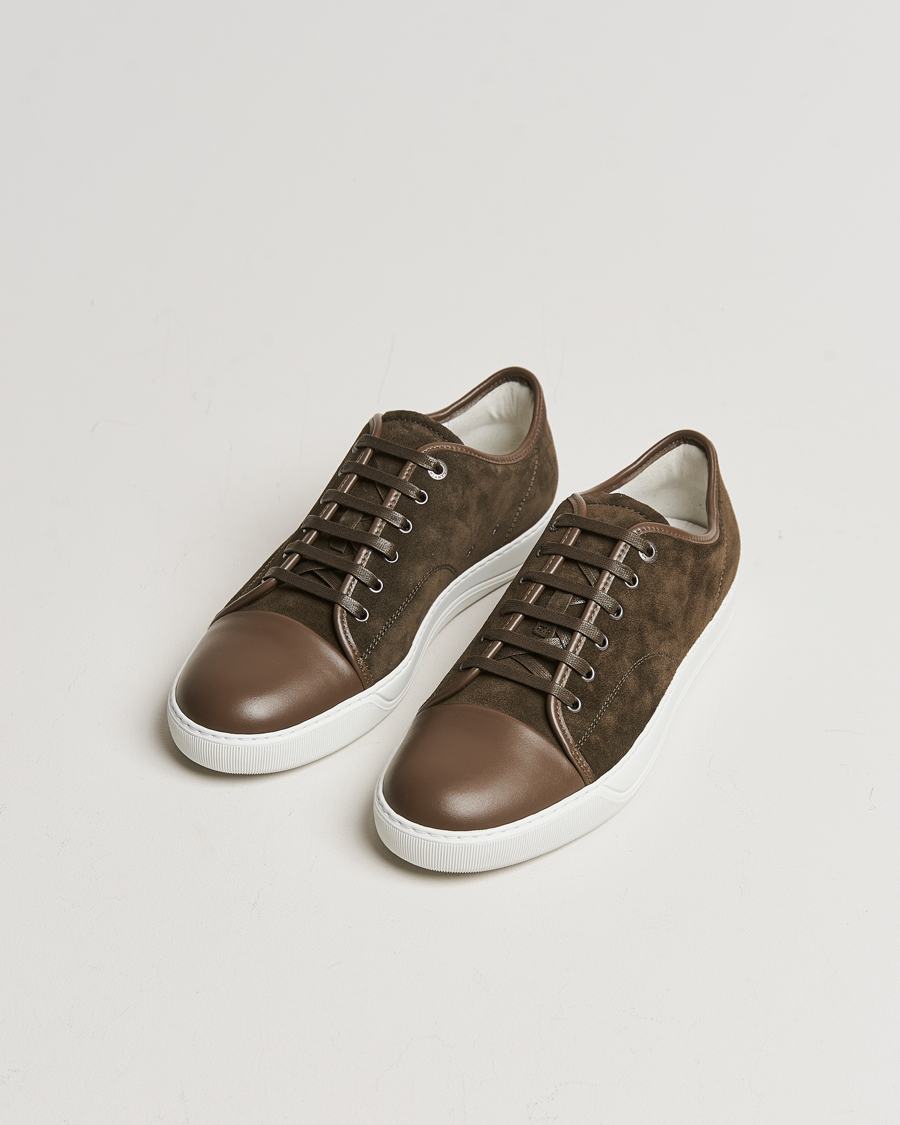 Homme | Lanvin Nappa Cap Toe Sneaker Khaki | Lanvin | Nappa Cap Toe Sneaker Khaki